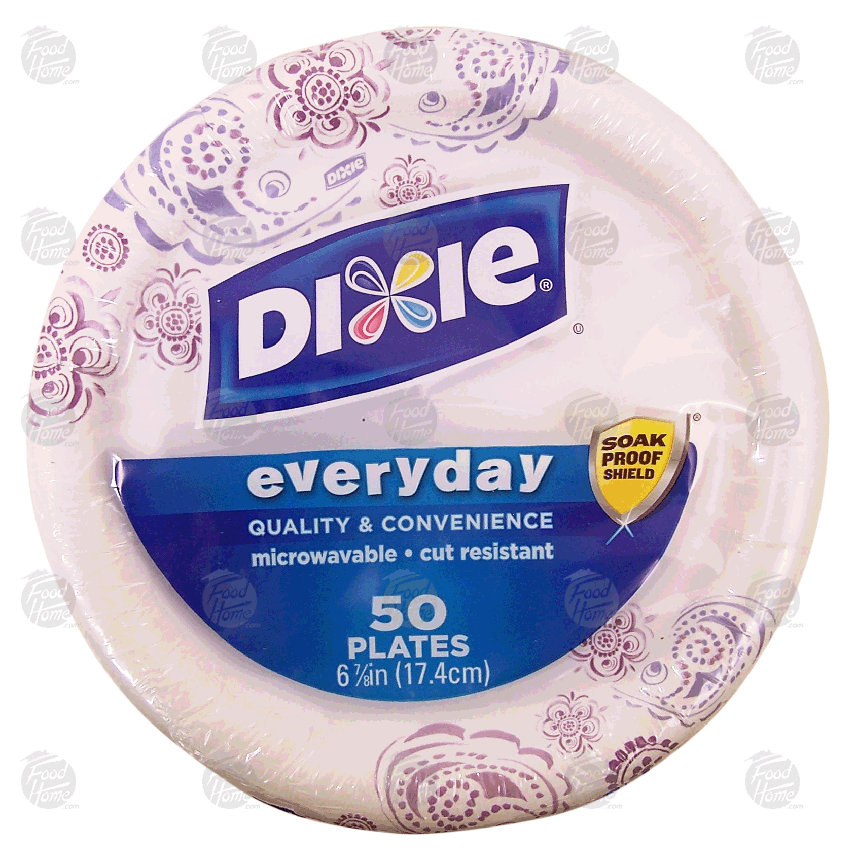 Dixie everyday paper plates, microwavable, 6 7/8-in., cute resistant, soak proof shield Full-Size Picture